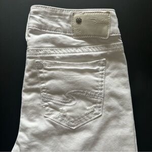 Silver Suki Skinny Jeans in White Women’s Size 28